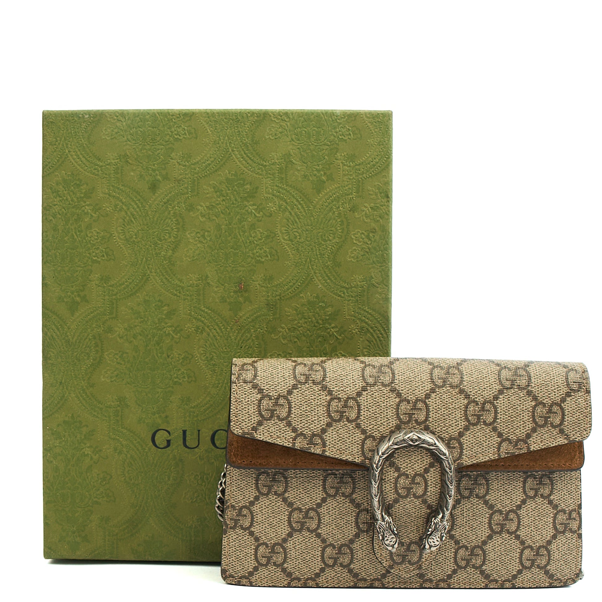 Gucci Mini Bag Dionysus - Super Mini in GG Supreme, Leather — Side View