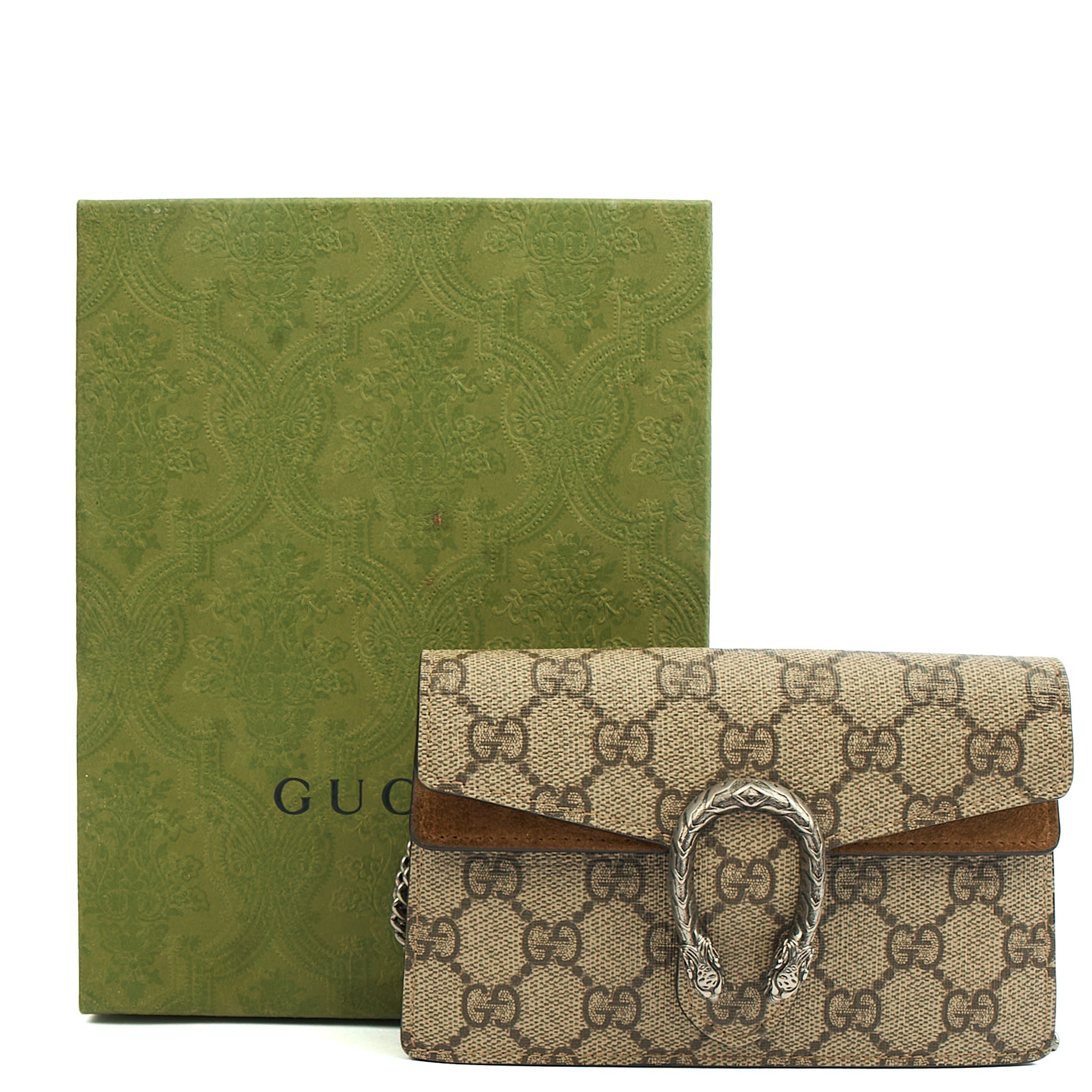 Gucci Mini Bag Dionysus - Super Mini in GG Supreme, Leather — Side View