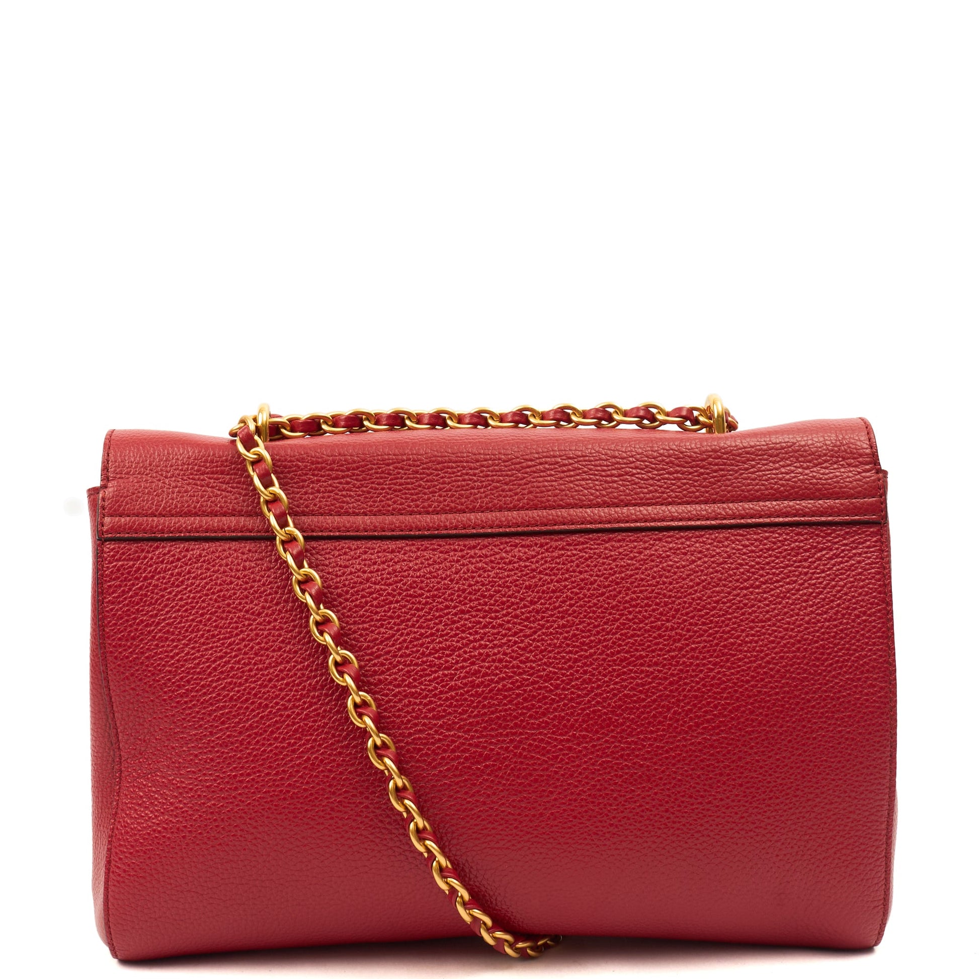 Mulberry Shoulder Bag Lily in Ruby Red, Leather — Top View