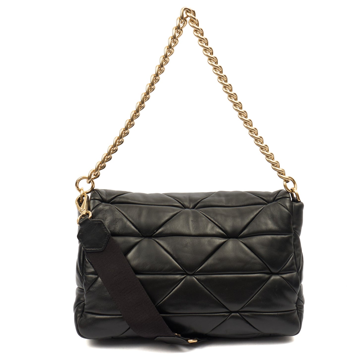 Prada Cross Body System Patchwork bag in Black, Leather — Alternate View 28