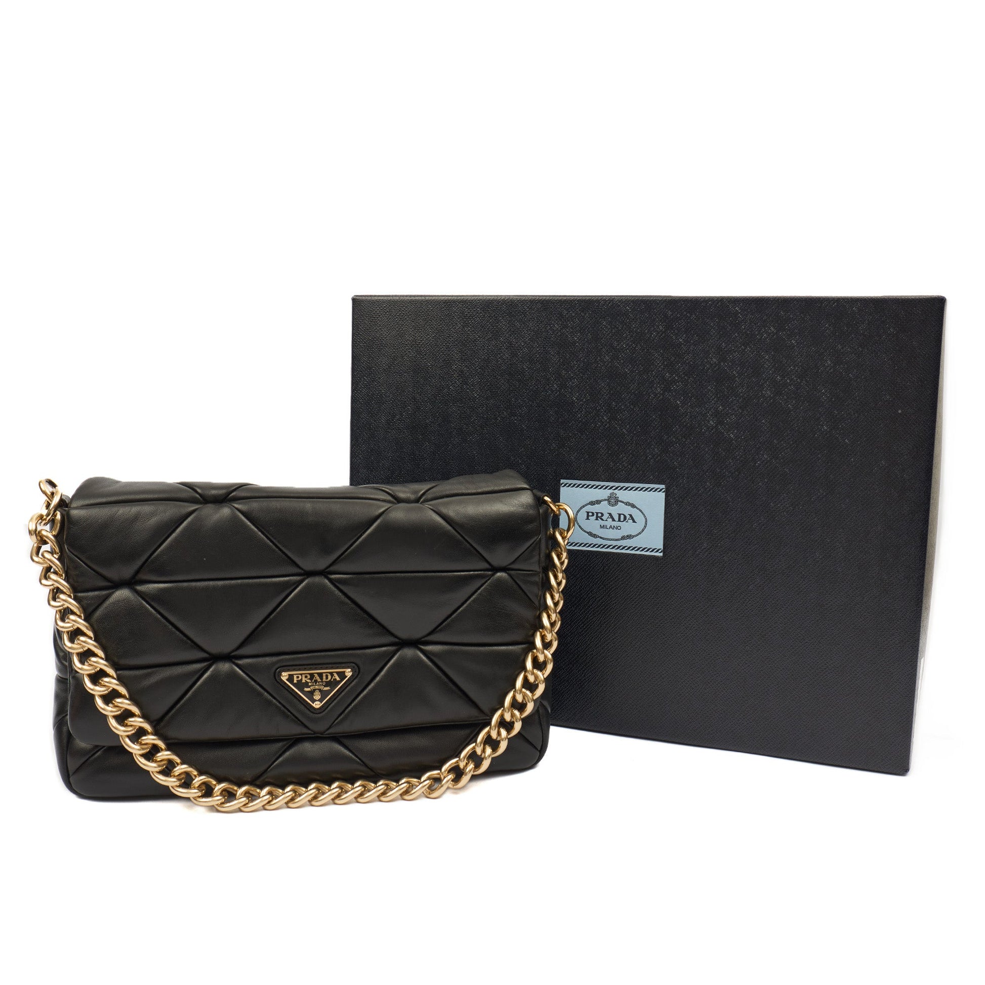 Prada Cross Body System Patchwork bag in Black, Leather — Alternate View 10