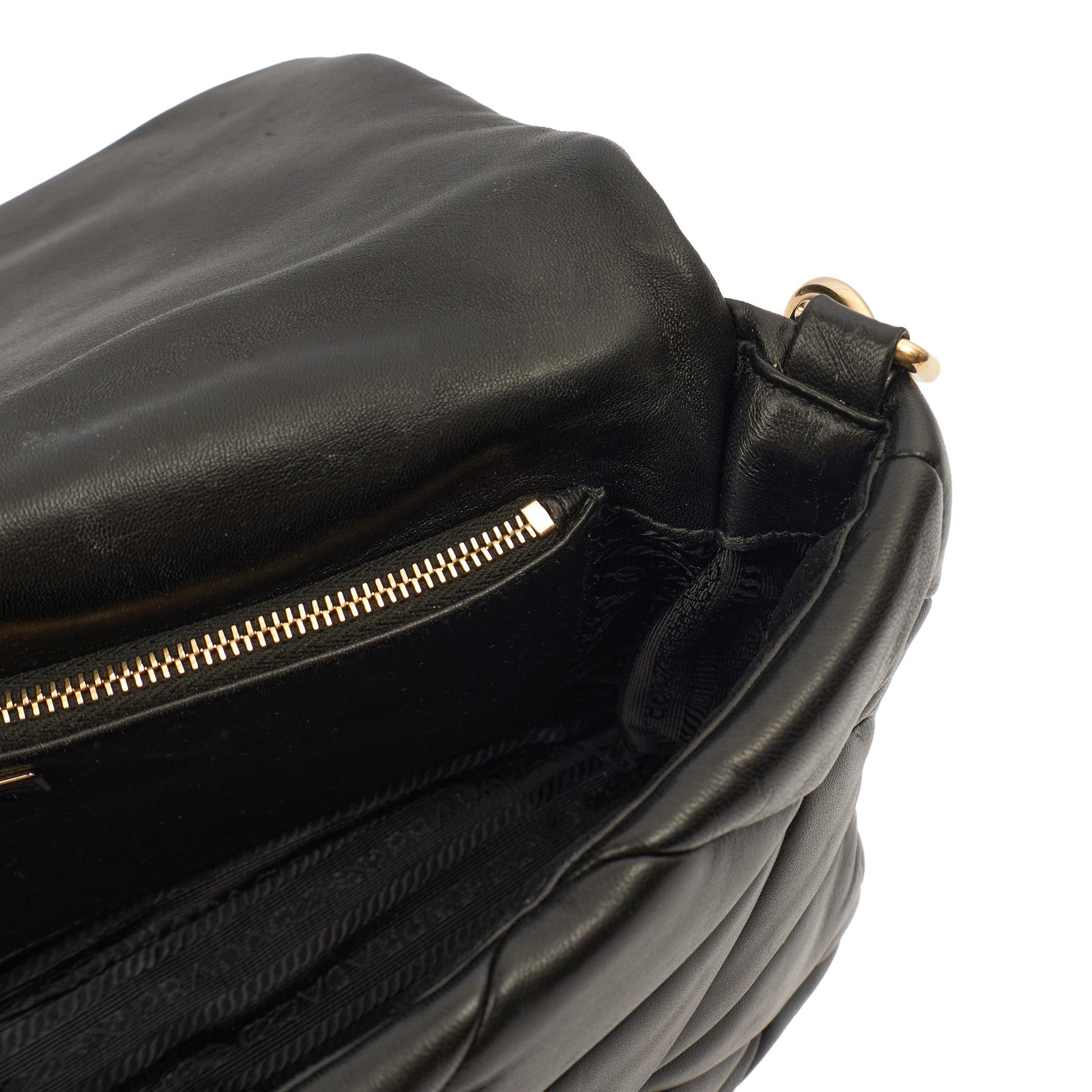 Prada Cross Body System Patchwork bag in Black, Leather — Alternate View 32
