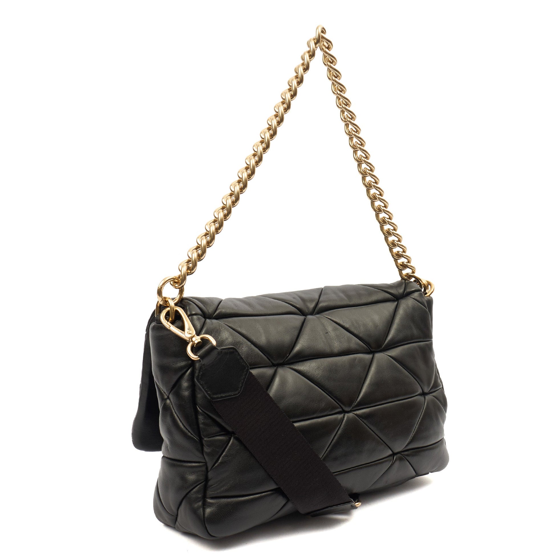 Prada Cross Body System Patchwork bag in Black, Leather — Alternate View 11