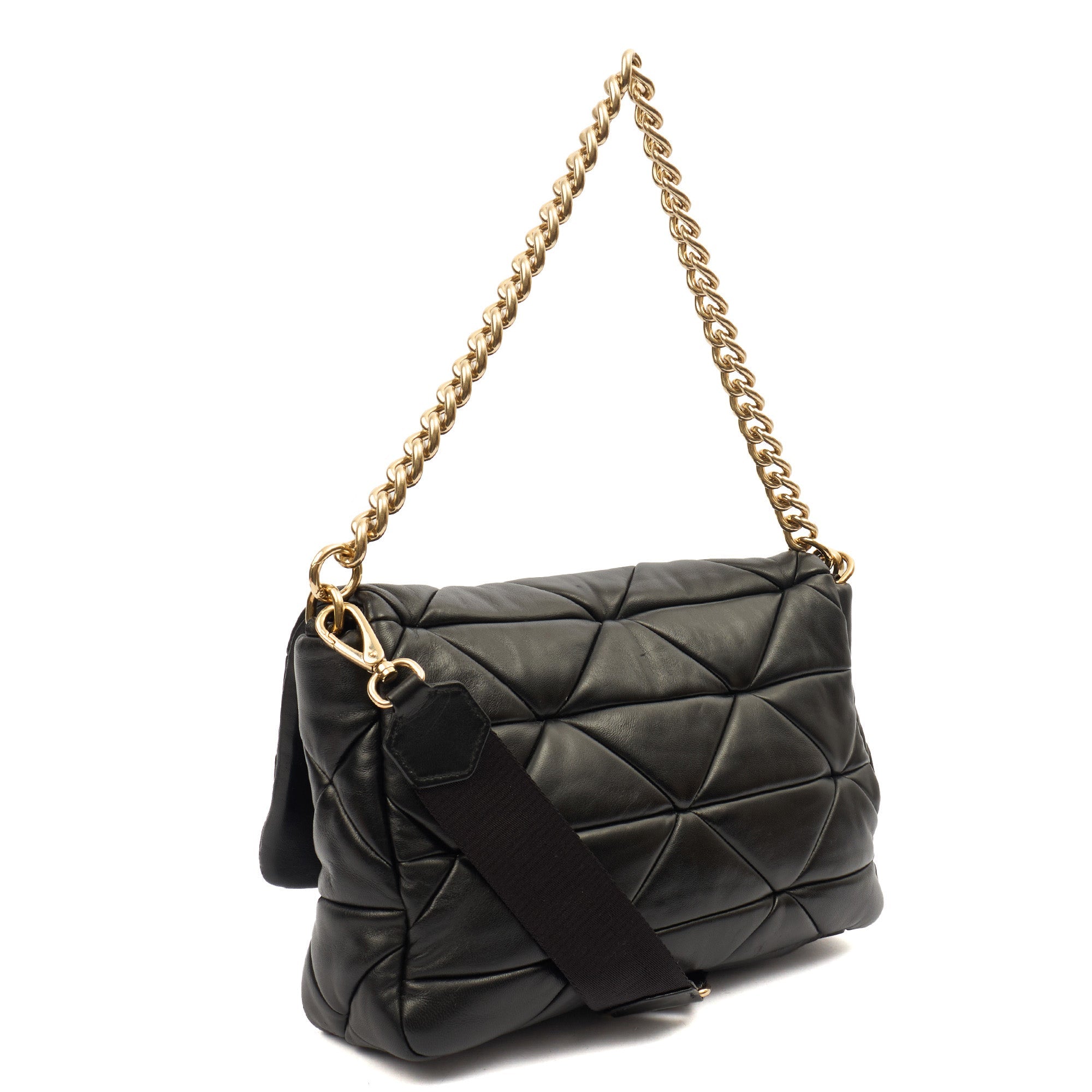 Prada Cross Body System Patchwork bag in Black, Leather — Alternate View 11