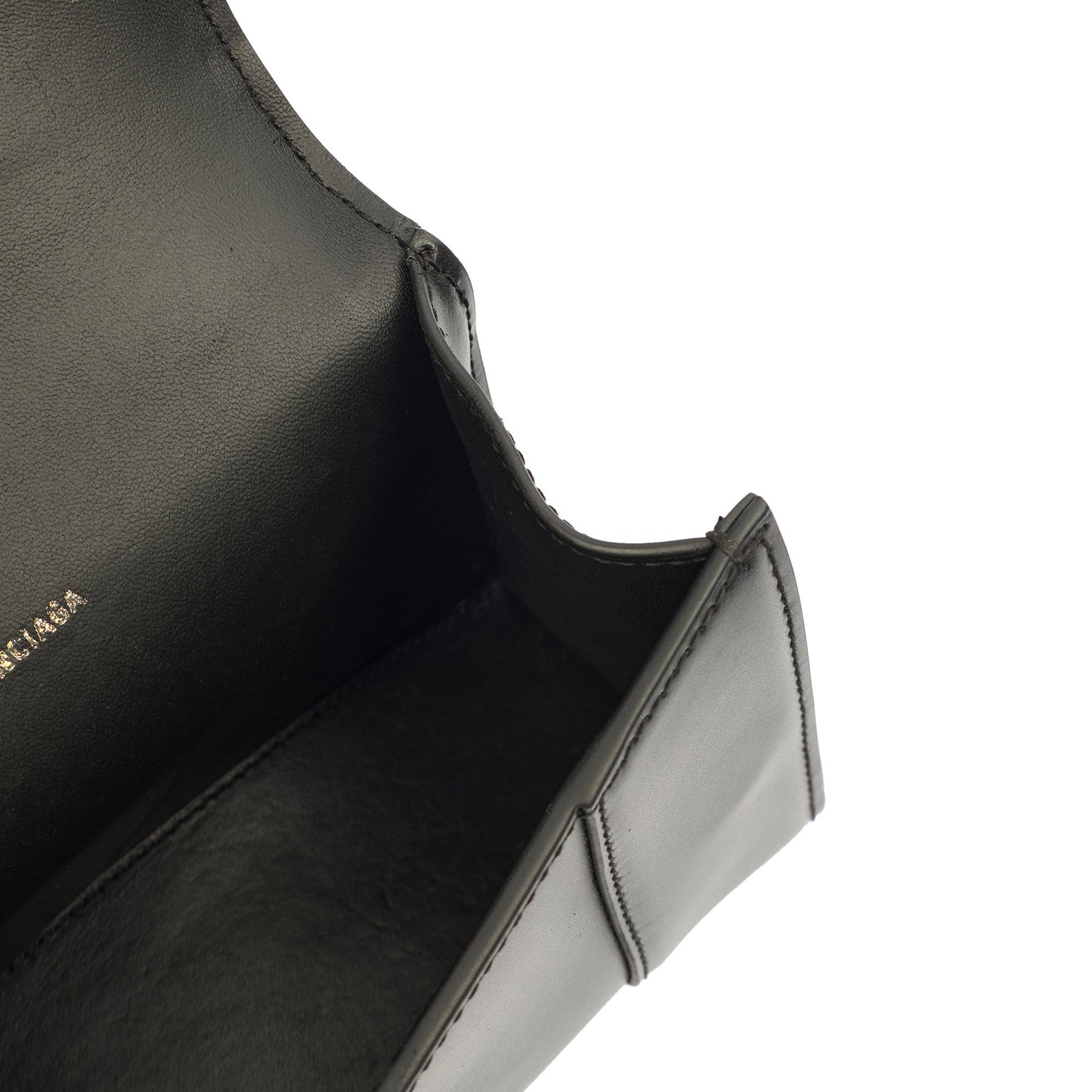 Balenciaga Top Handle Hourglass Top Handle XS in Black, Veau (Calfskin) — Alternate View 11