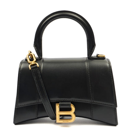 Balenciaga Top Handle Hourglass Top Handle XS in Black, Veau (Calfskin) — Alternate View 13