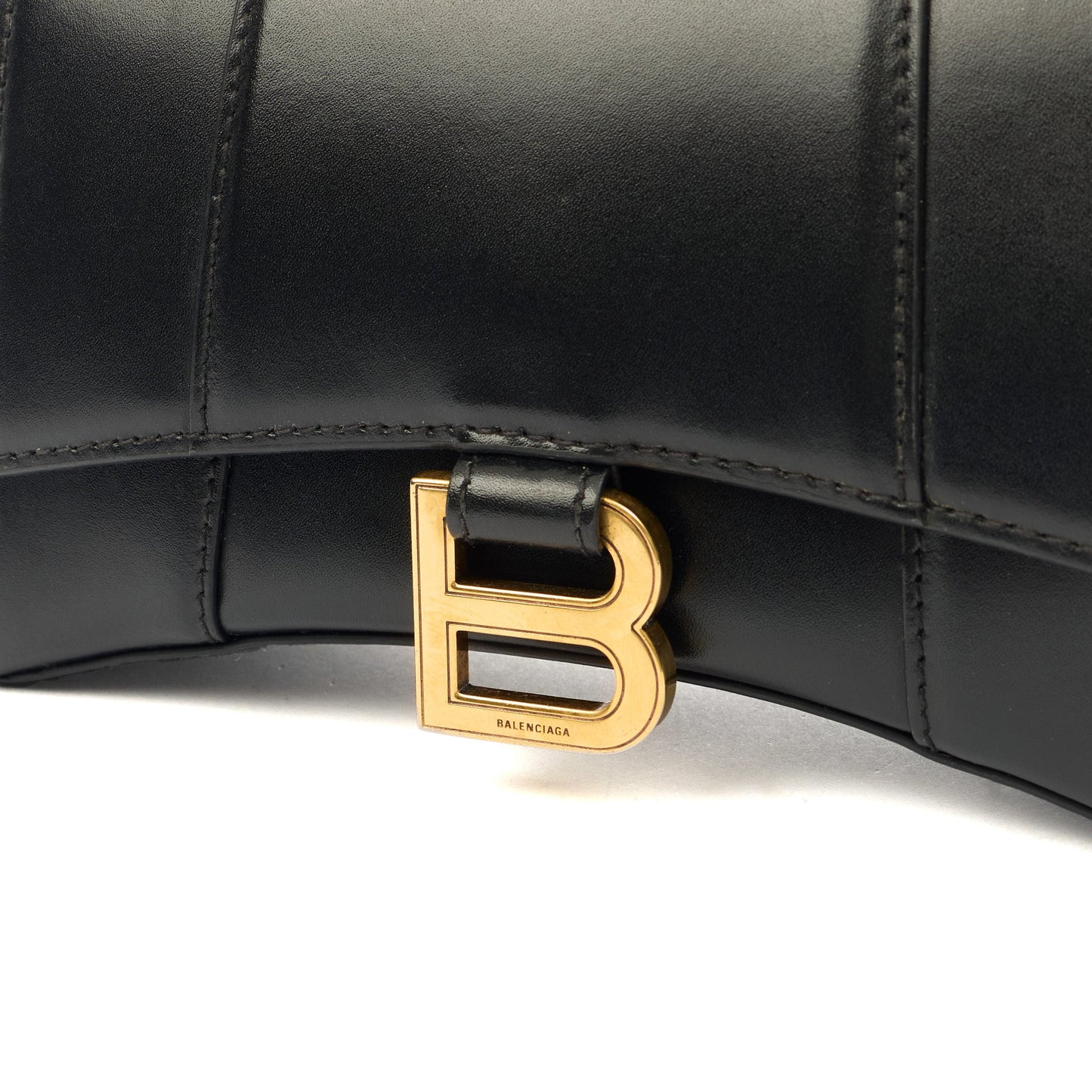 Balenciaga Top Handle Hourglass Top Handle XS in Black, Veau (Calfskin) — Alternate View 18