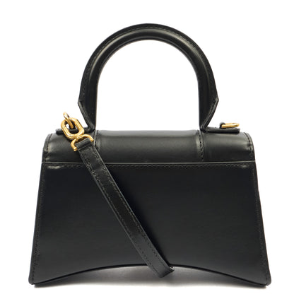Balenciaga Top Handle Hourglass Top Handle XS in Black, Veau (Calfskin) — Back View