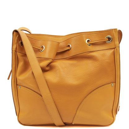 Mulberry Bucket Bag Poppy in Yellow, Leather — Front View