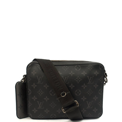 Louis Vuitton Cross Body Trio Messenger in Monogram Eclipse, Canvas — Back View
