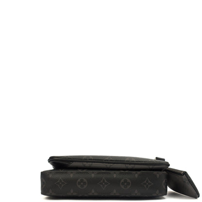 Louis Vuitton Cross Body Trio Messenger in Monogram Eclipse, Canvas — Top View