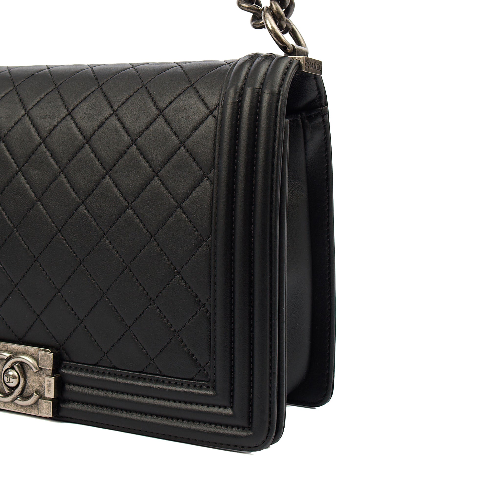 Chanel Shoulder Bag Boy - New Medium in Black — Lifestyle View