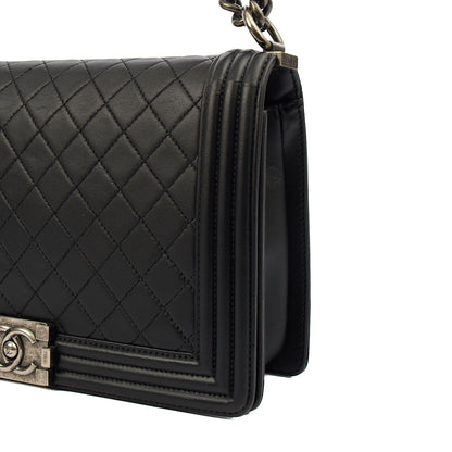 Chanel Shoulder Bag Boy - New Medium in Black — Lifestyle View