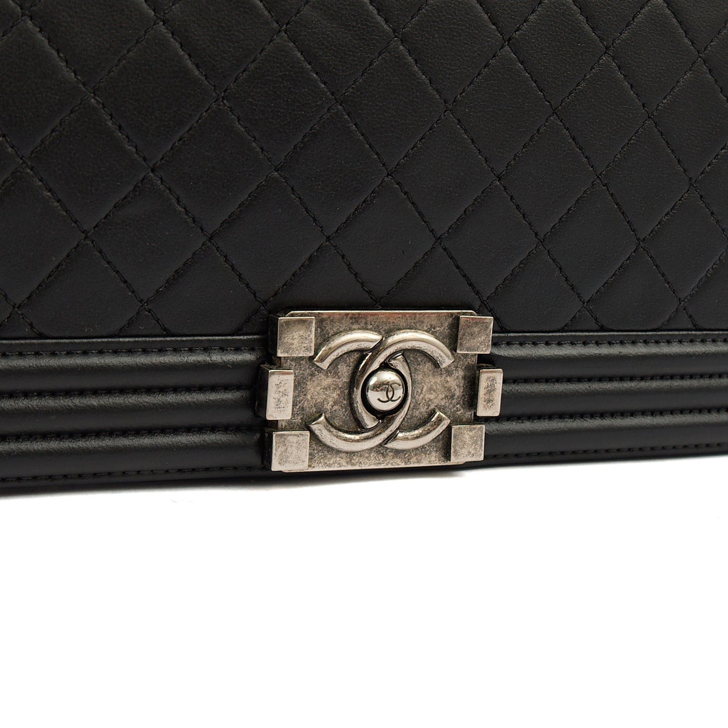 Chanel Shoulder Bag Boy - New Medium in Black — Side View