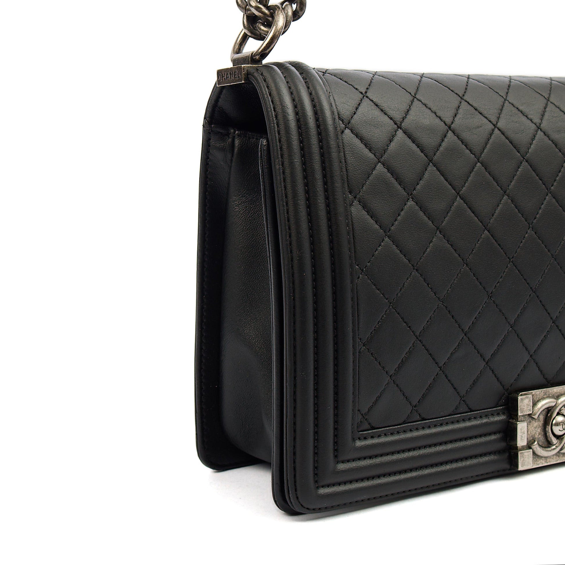 Chanel Shoulder Bag Boy - New Medium in Black — Alternate View 8