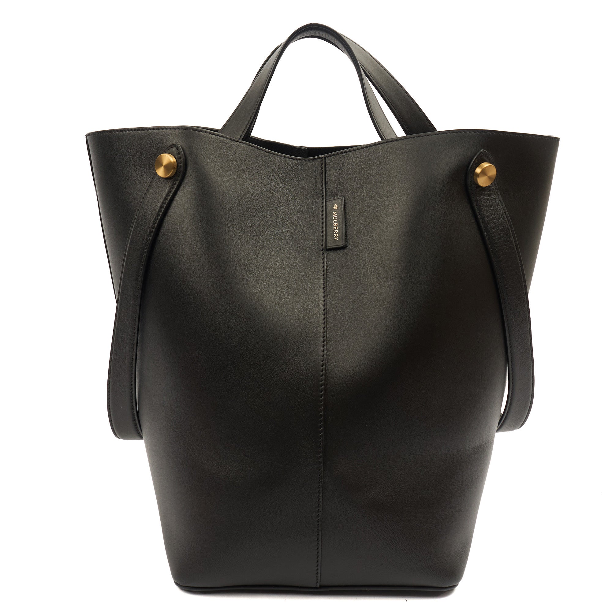 Mulberry Tote Kite Tote in Black, Leather — Front View