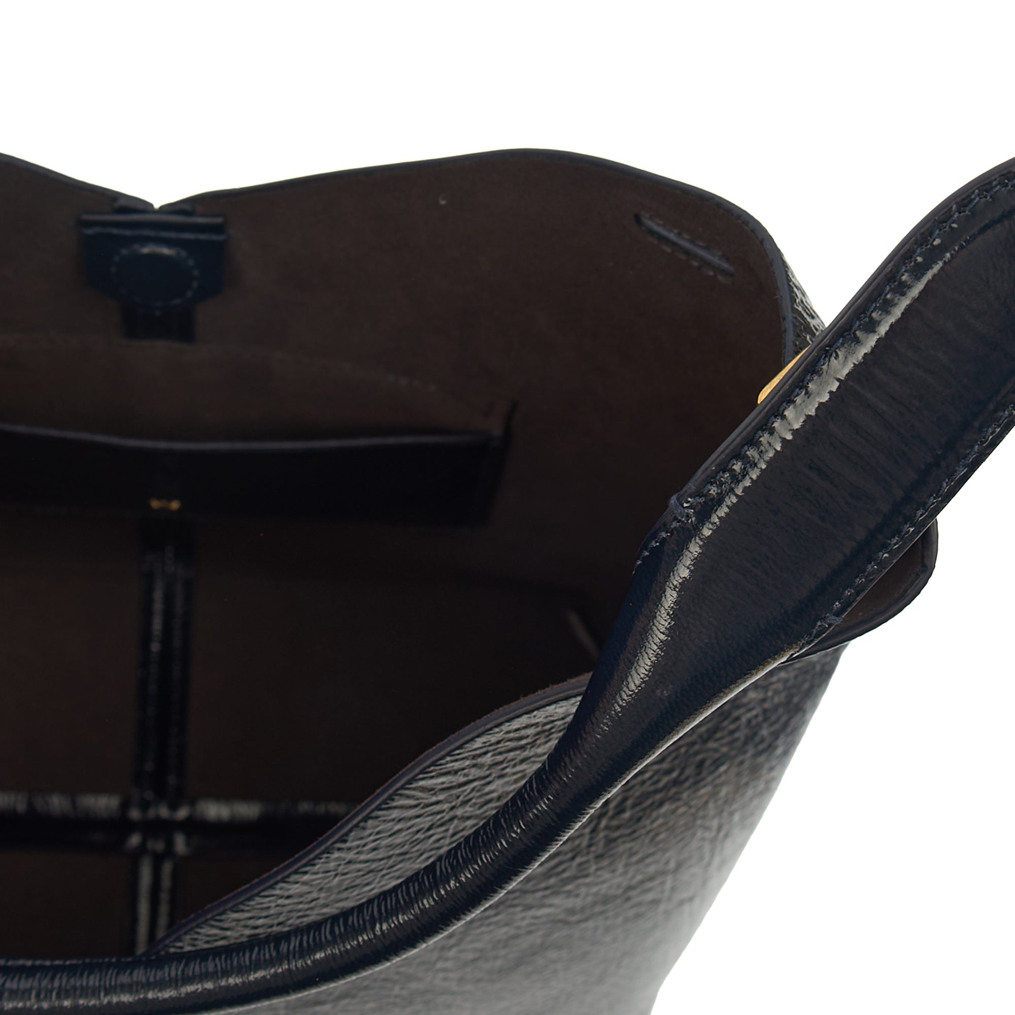 Anya Hindmarch Tote Build a Bag - Small in Blue, Patent Leather — Detail View