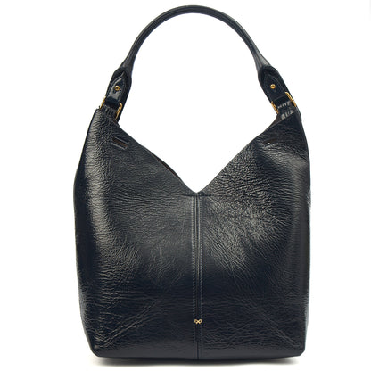 Anya Hindmarch Tote Build a Bag - Small in Blue, Patent Leather — Front View