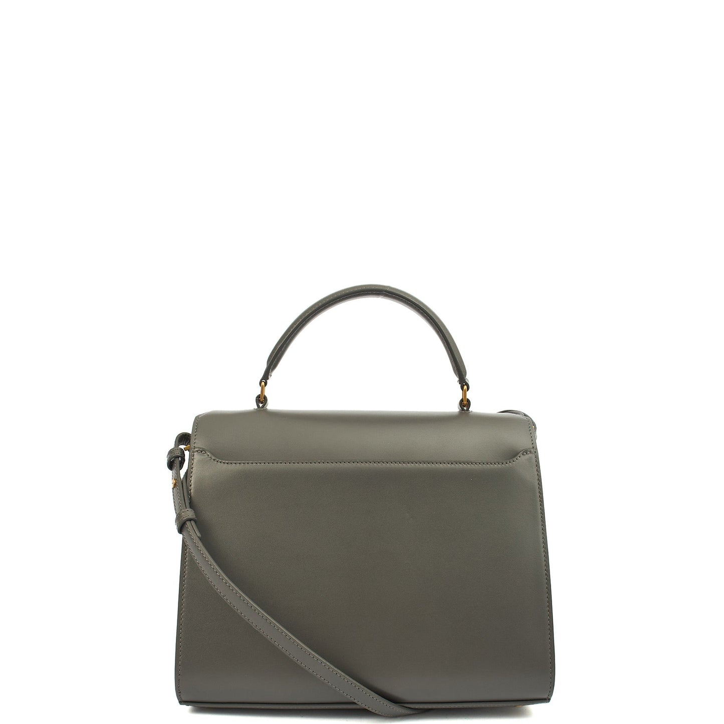 Saint Laurent Top Handle Cassandra Top Handle - Medium in Grey, Leather — Alternate View 15