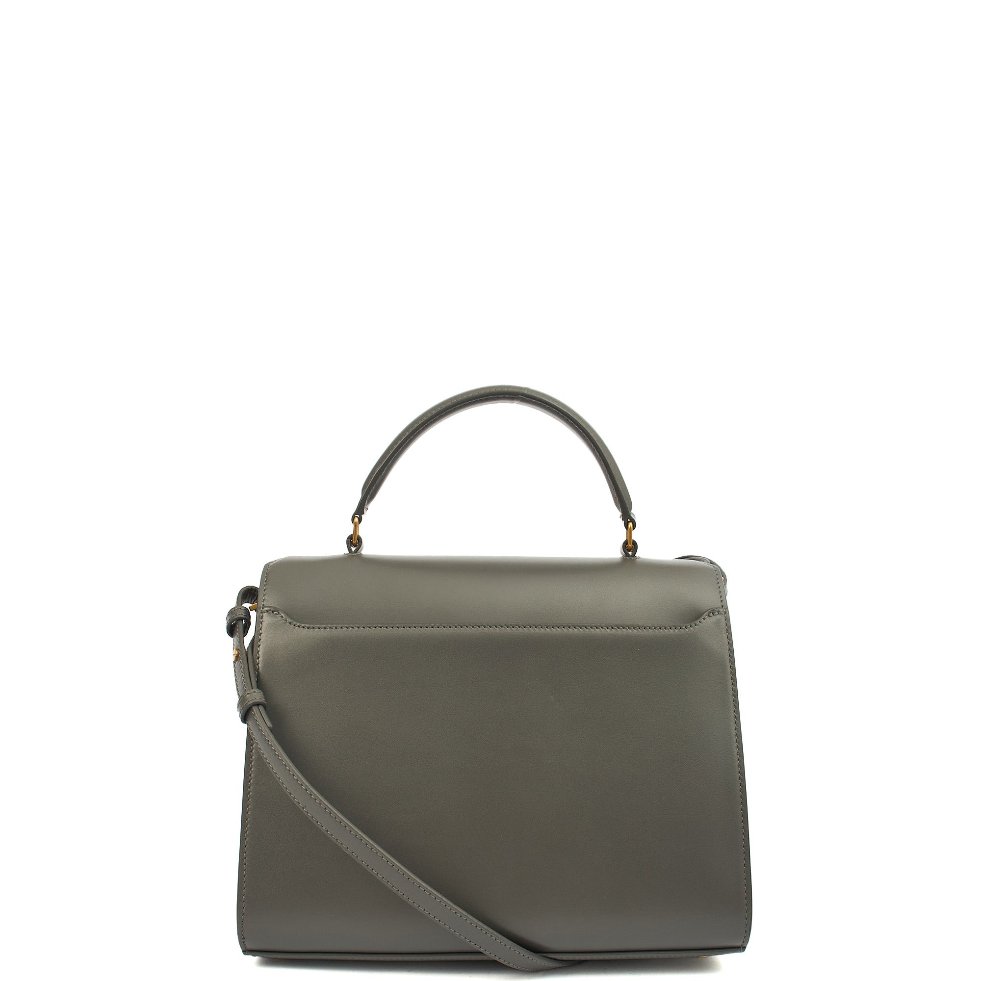 Saint Laurent Top Handle Cassandra Top Handle - Medium in Grey, Leather — Alternate View 15