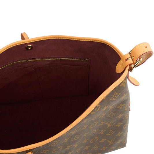 Louis Vuitton CarryAll Vibe MM Bag in Monogram, Canvas — Front View