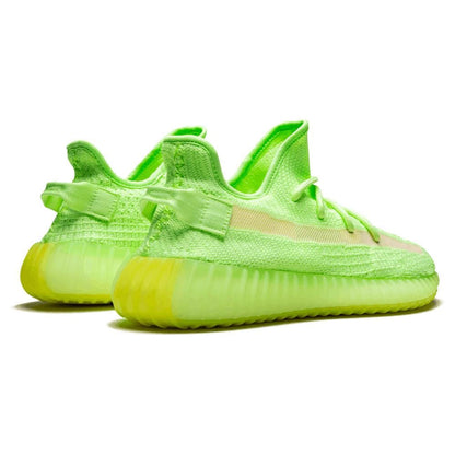 Yeezy Boost 350 V2 'Glow In The Dark' Green — UK 3.5 | EU 36 | US 4 — Back View