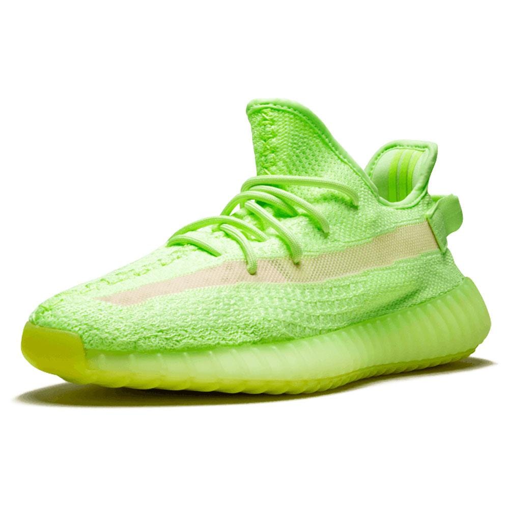 Yeezy Boost 350 V2 'Glow In The Dark' Green — UK 3.5 | EU 36 | US 4 — Top View
