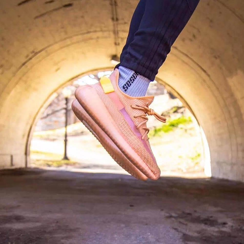 Adidas Yeezy Boost 350 V2 Clay — UK 3.5 | EU 36 | US 4 — Lifestyle View
