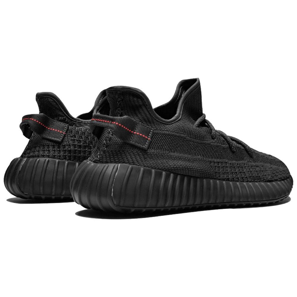 adidas Yeezy Boost 350 V2 Static Black Non-Reflective — 3 UK | 35.5 EU — Back View