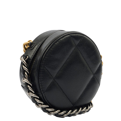 Chanel Cross Body Chain Around - Clutch in Black, Lambskin Leather — Side View