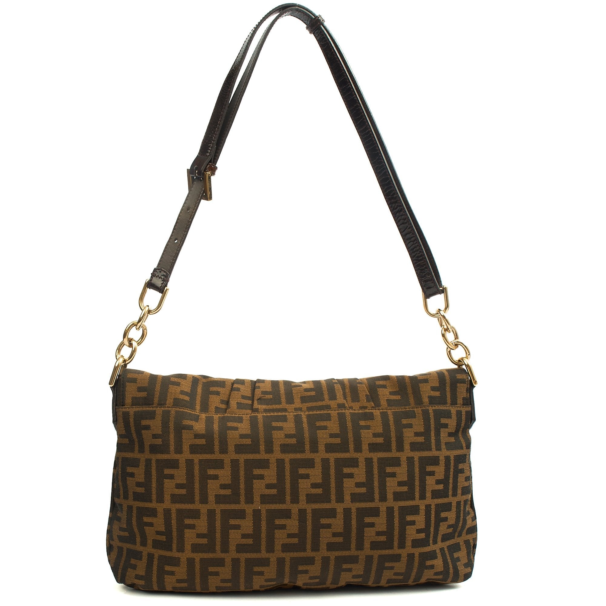 Fendi Shoulder Bag Zucca Shoulder Bag in Zucca FF, Canvas — Top View