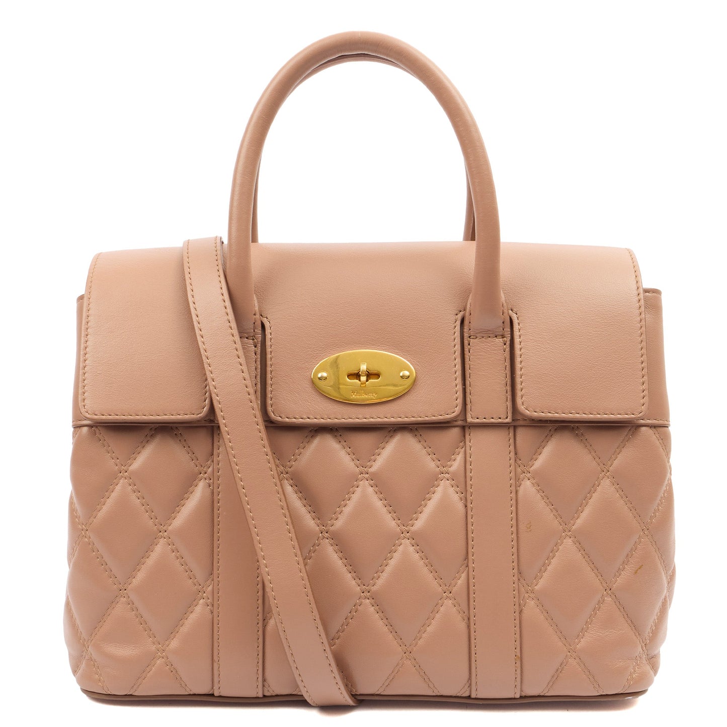 Mulberry Tote Bayswater Backpack in Dark Blush, Calfskin Leather — Front View