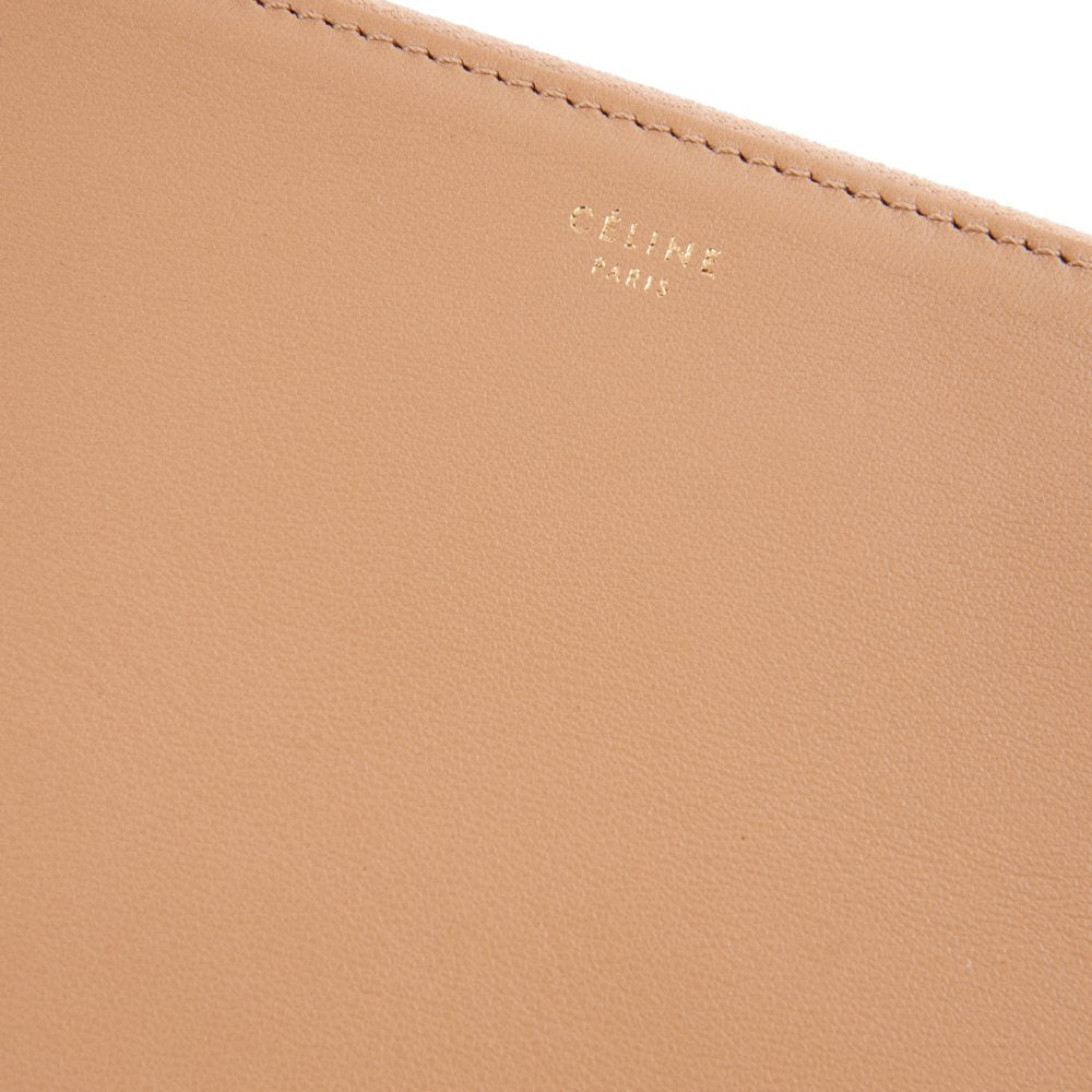 Celine Clutch Zip Pouch in Cream, Box Calfskin — Alternate View 12
