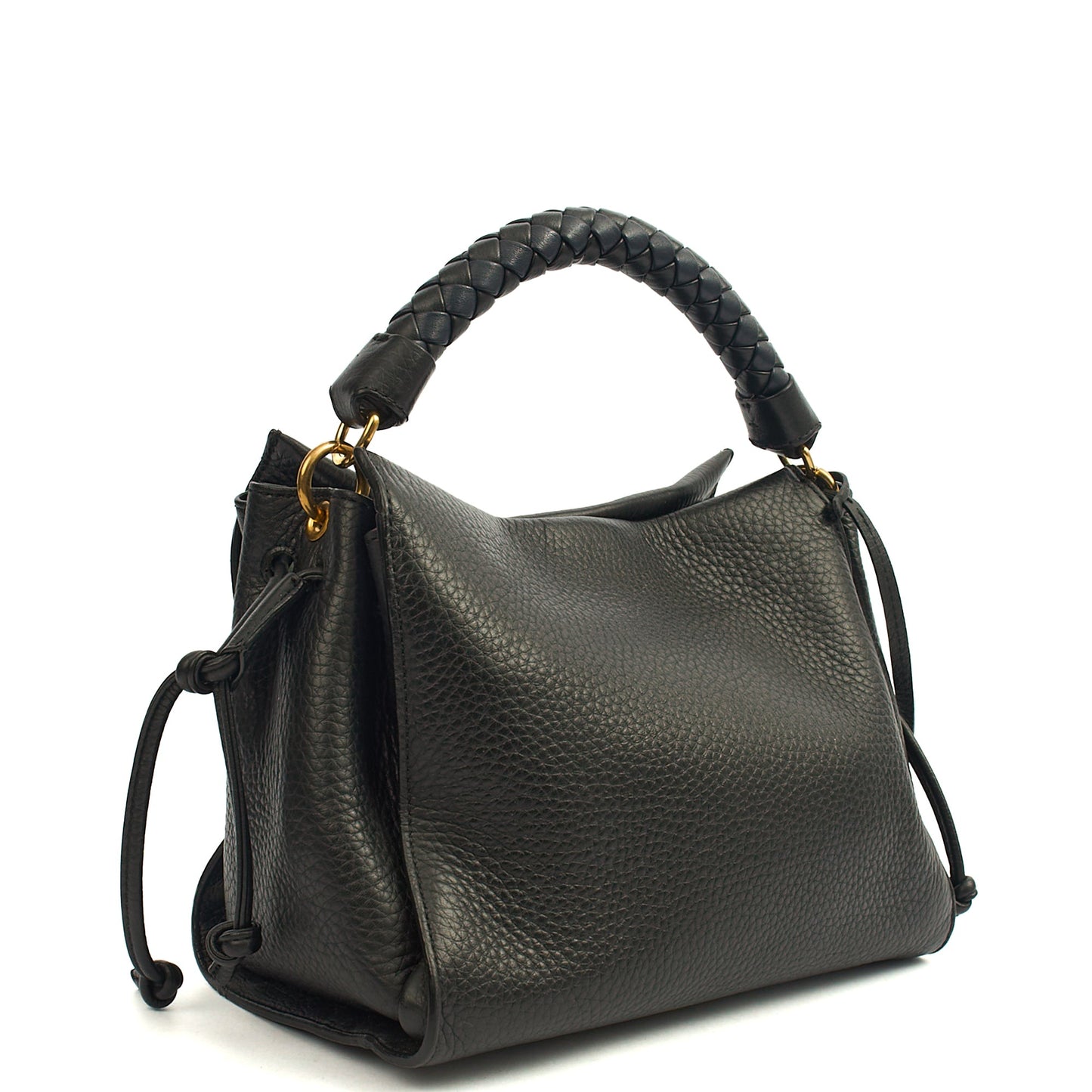 Mulberry Top Handle Iris - Small in Navy, Leather — Back View