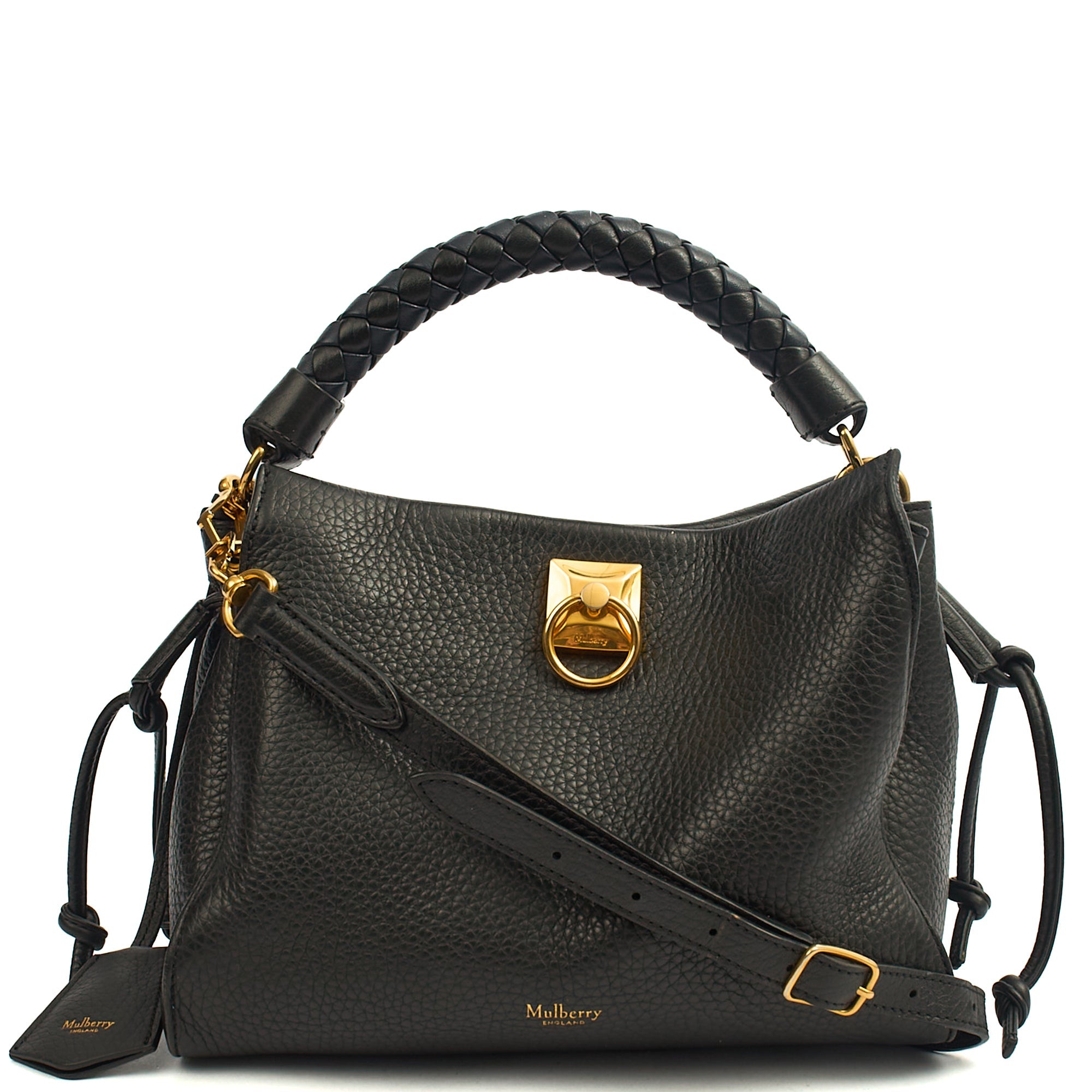 Mulberry Top Handle Iris - Small in Navy, Leather — Front View