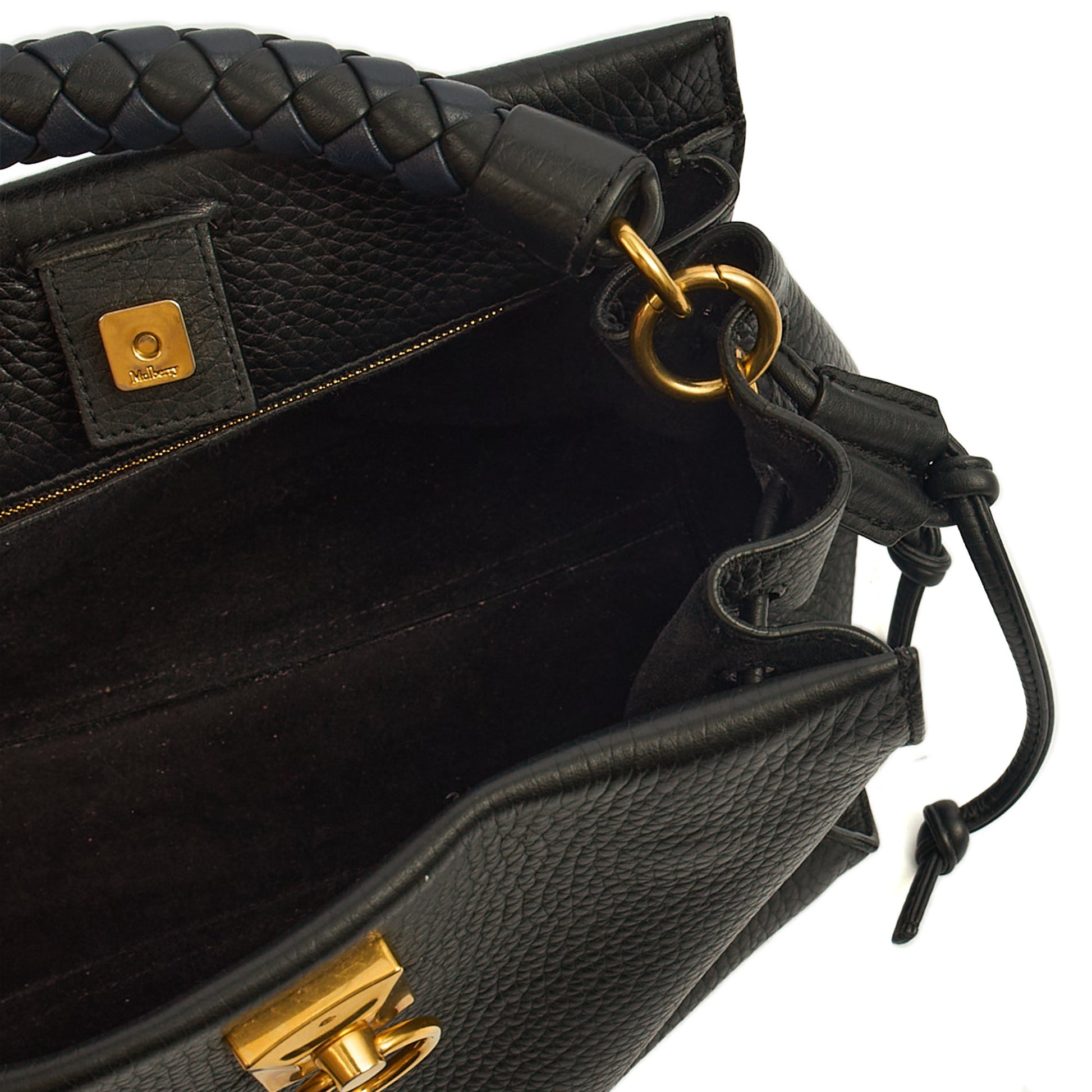Mulberry Top Handle Iris - Small in Navy, Leather — Lifestyle View