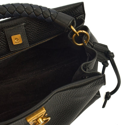 Mulberry Top Handle Iris - Small in Navy, Leather — Lifestyle View
