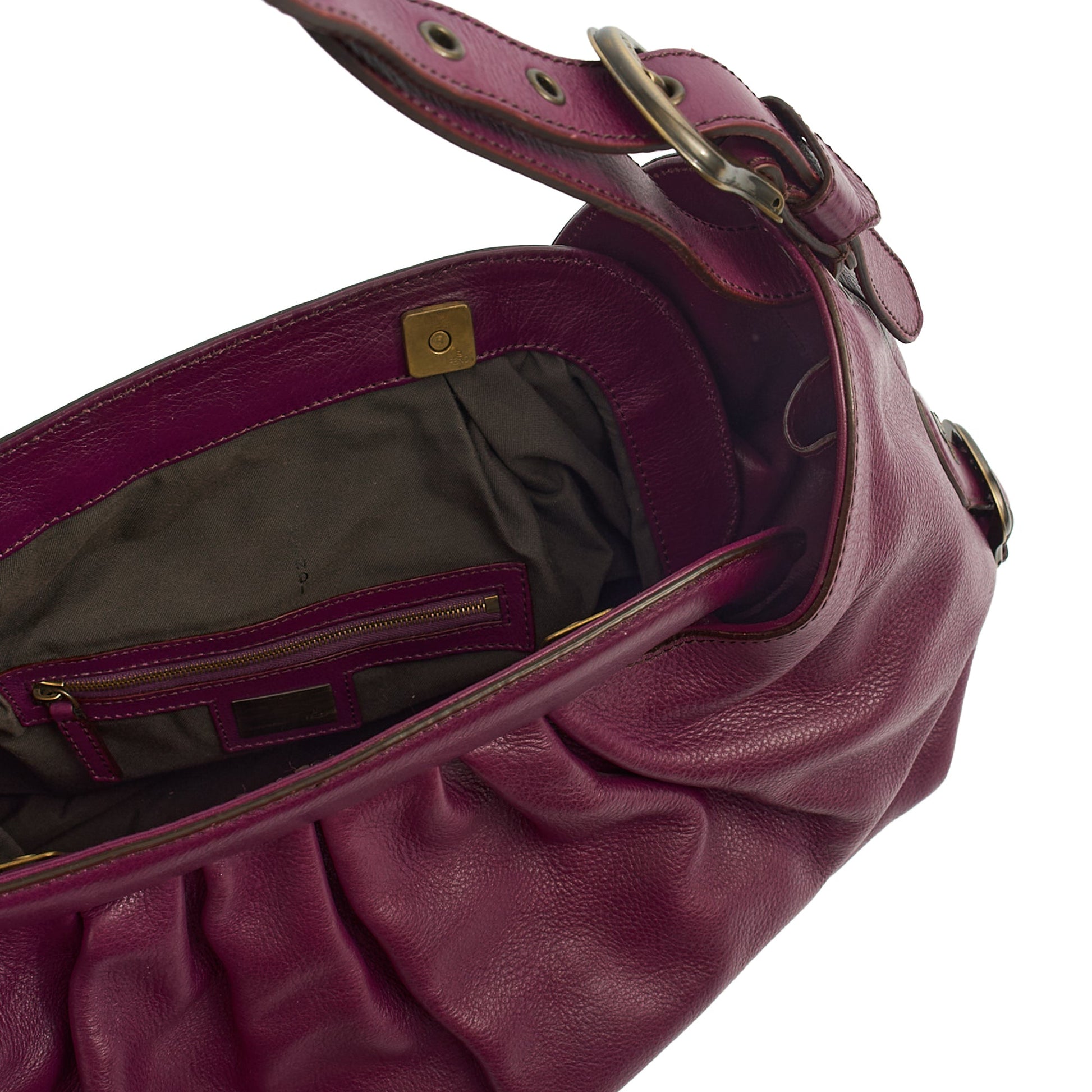 Fendi Tote Shoulder Bag in Purple, Leather — Alternate View 12