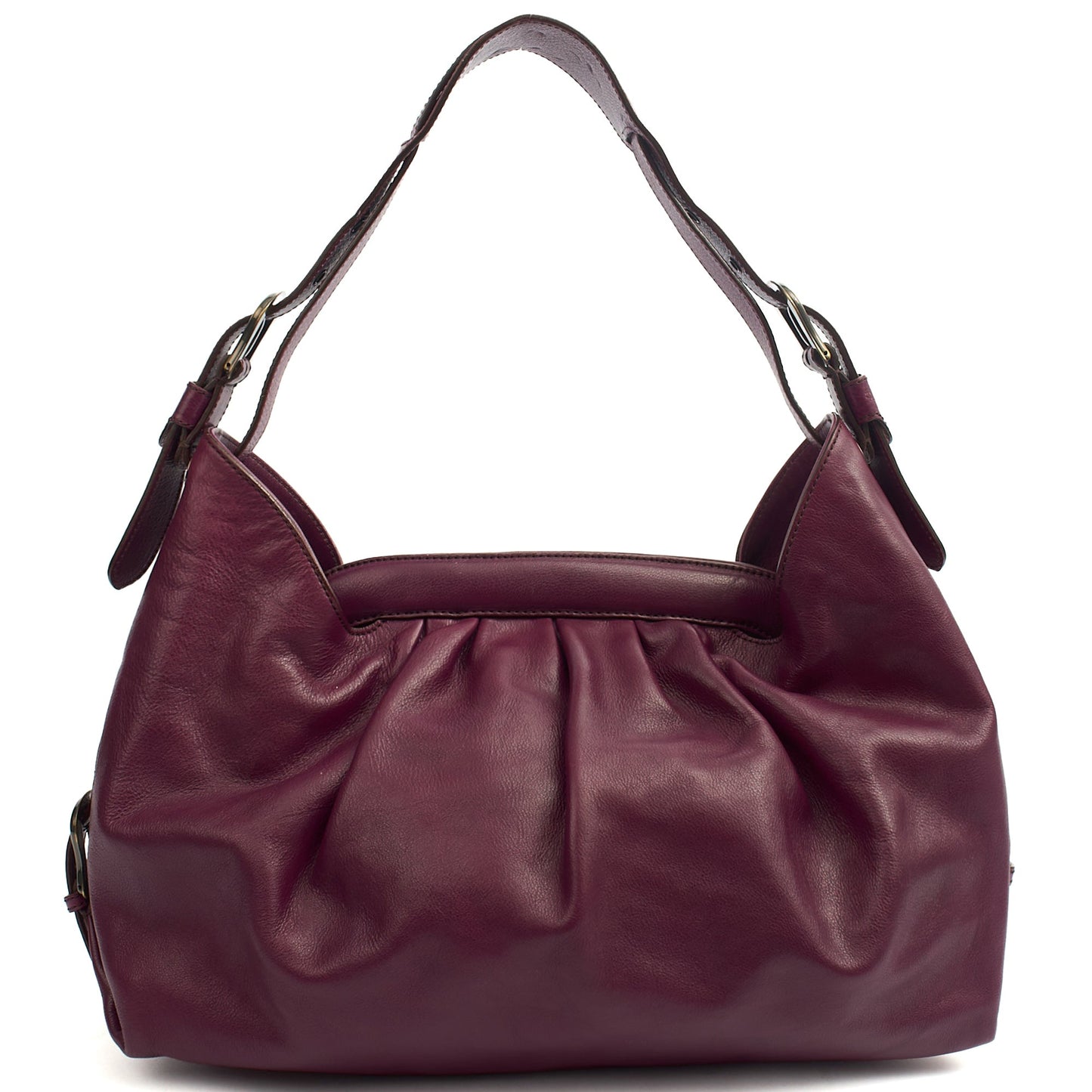 Fendi Tote Shoulder Bag in Purple, Leather — Top View