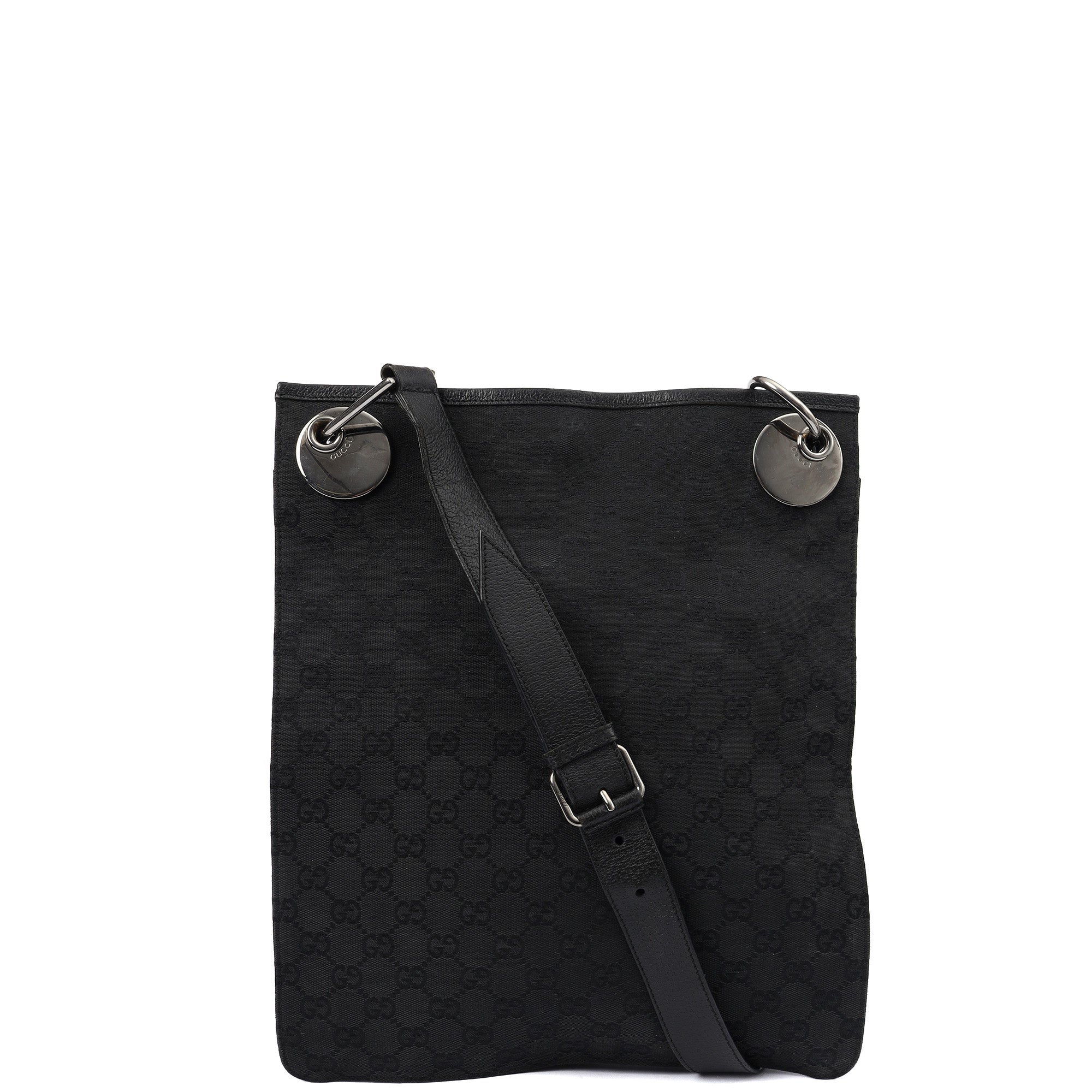 Gucci Cross Body Eclipse Tote in Night Courrier GG Supreme, GG Canvas — Front View