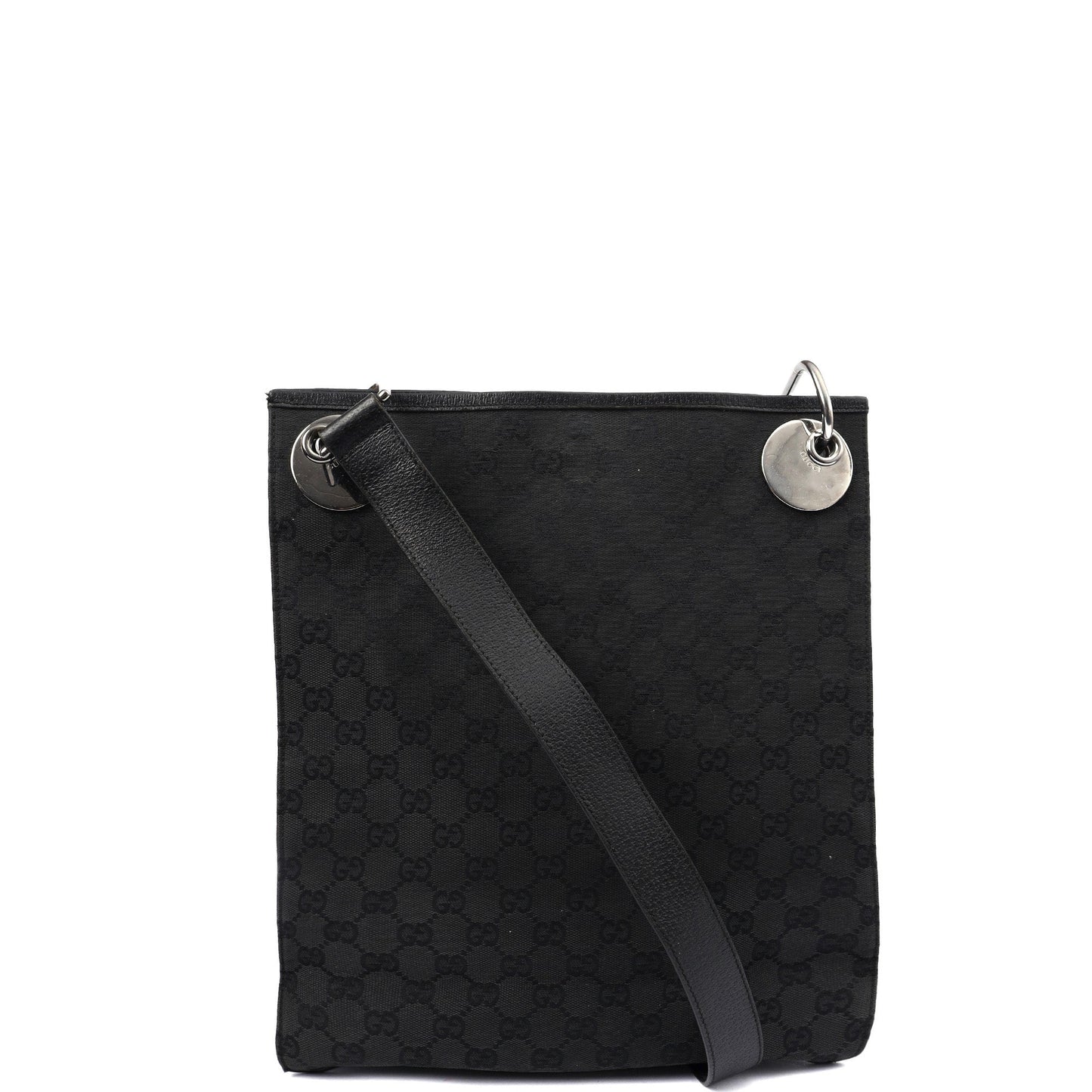 Gucci Cross Body Eclipse Tote in Night Courrier GG Supreme, GG Canvas — Back View