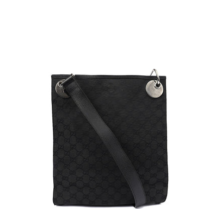 Gucci Cross Body Eclipse Tote in Night Courrier GG Supreme, GG Canvas — Back View
