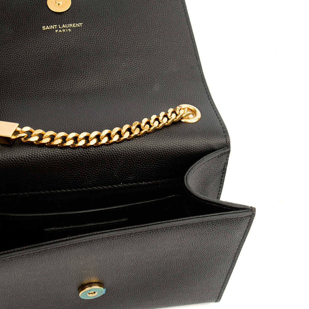 Saint Laurent Cross Body Kate Small in Black, Leather — Detail View