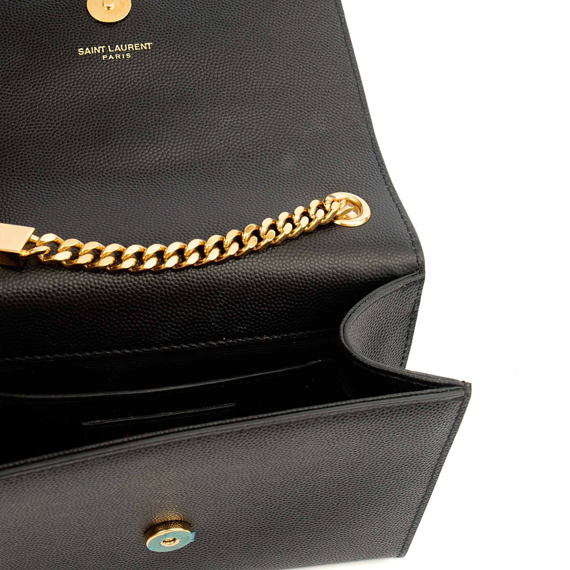 Saint Laurent Cross Body Kate Small in Black, Leather — Detail View