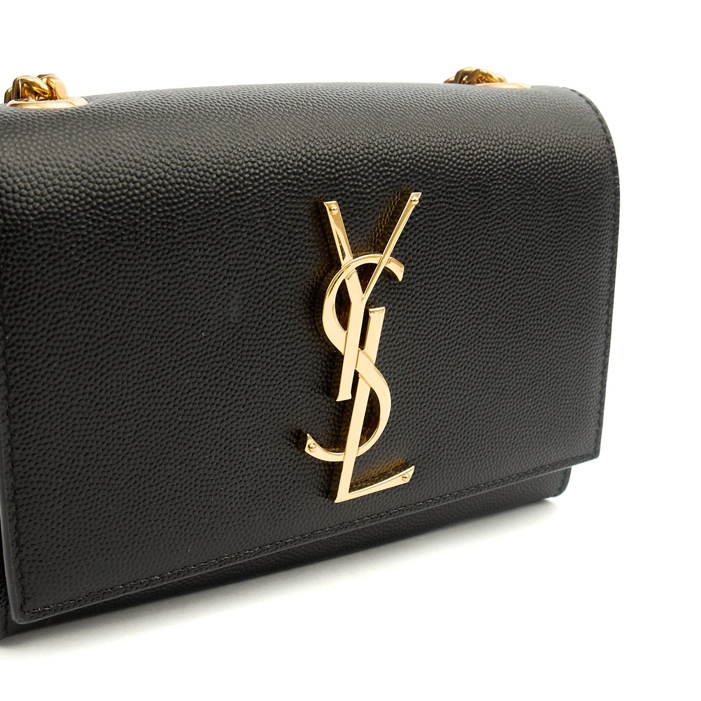 Saint Laurent Cross Body Kate Small in Black, Leather — Lifestyle View