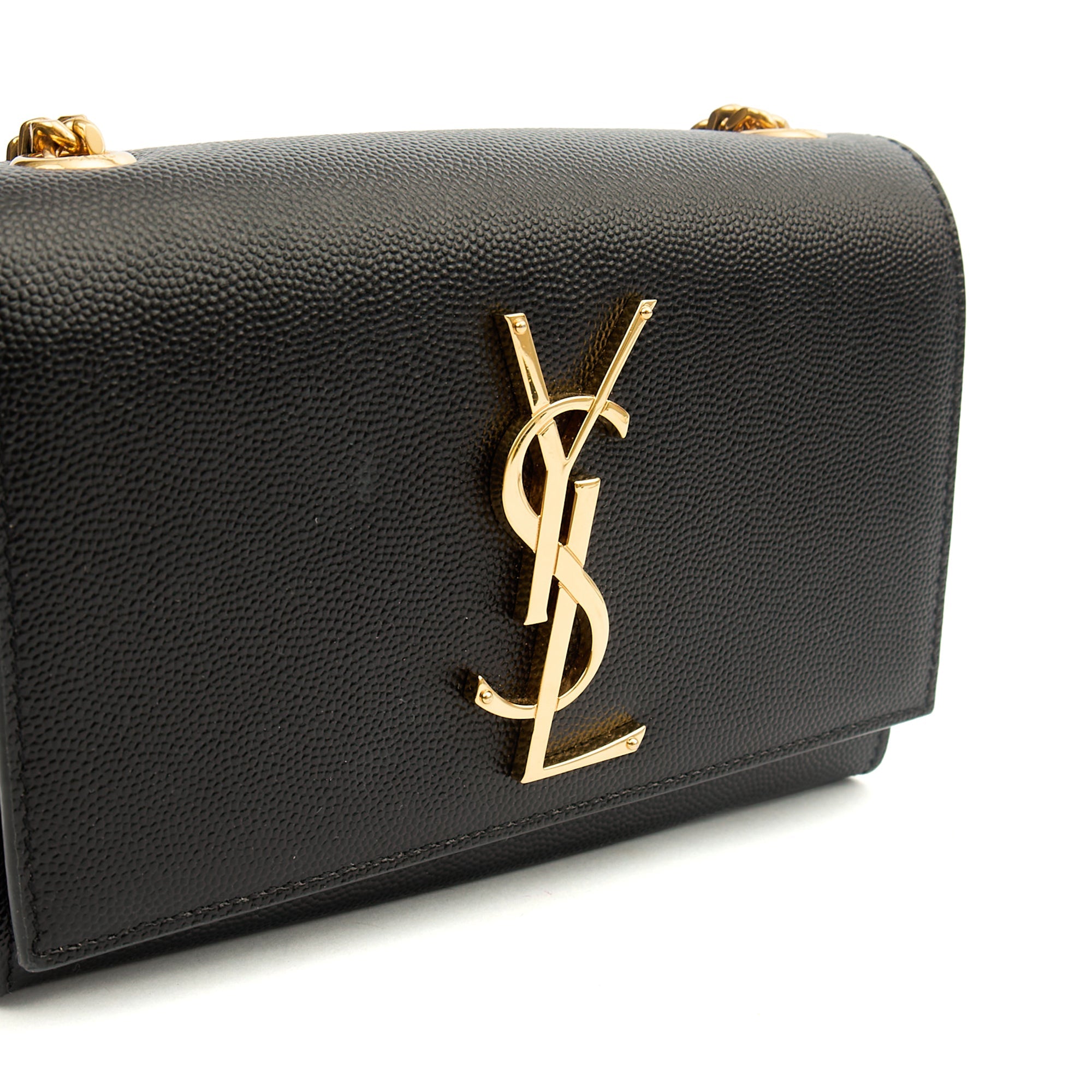 Saint Laurent Cross Body Kate Small in Black, Leather — Lifestyle View