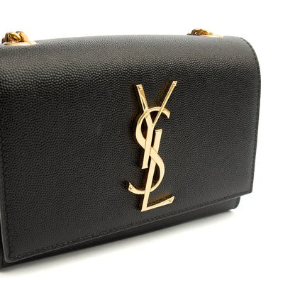 Saint Laurent Cross Body Kate Small in Black, Leather — Lifestyle View