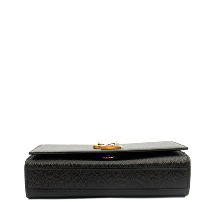 Saint Laurent Cross Body Kate Small in Black, Leather — Top View