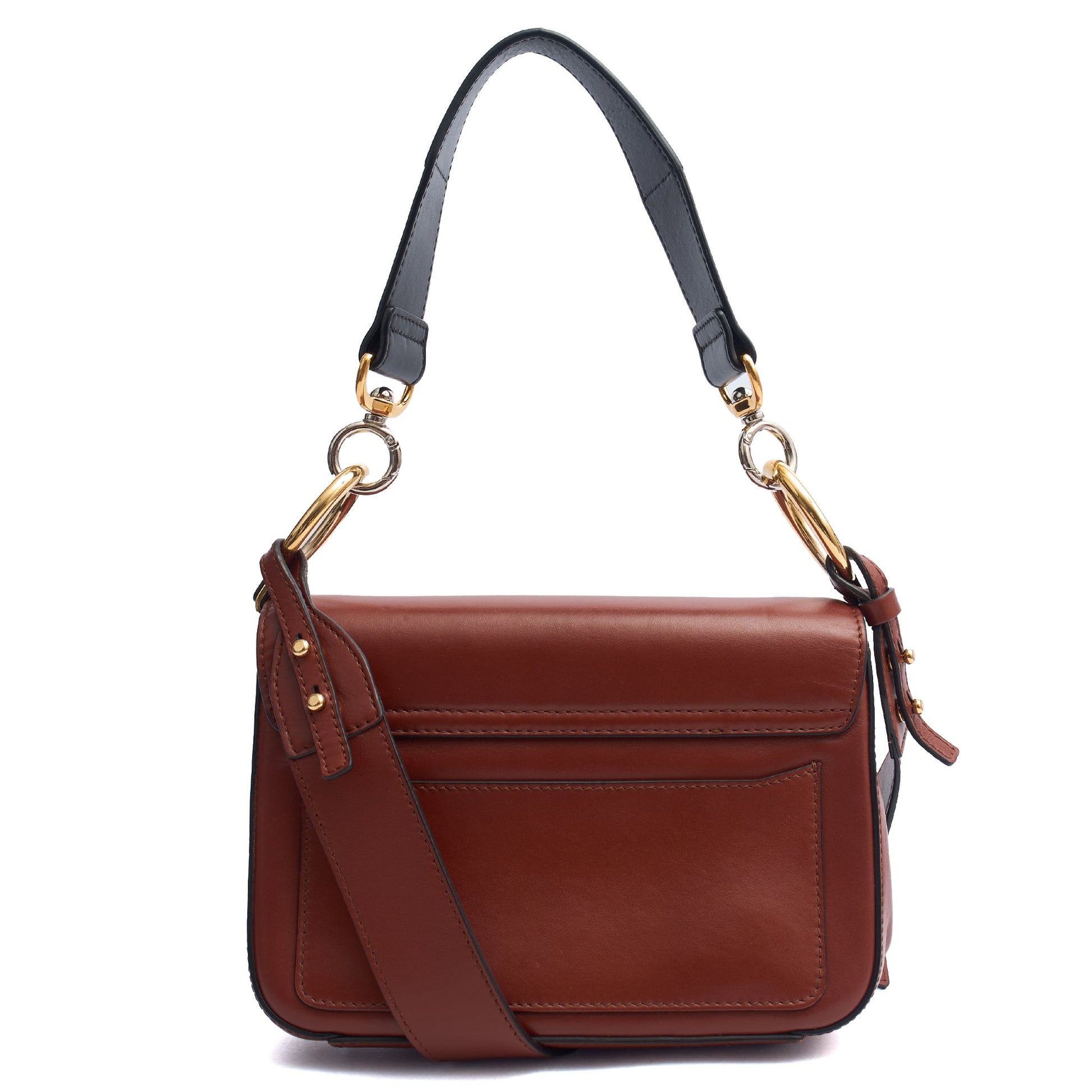 Chloe Cross Body Chloe C - Small in Red, Calfskin Leather — Back View