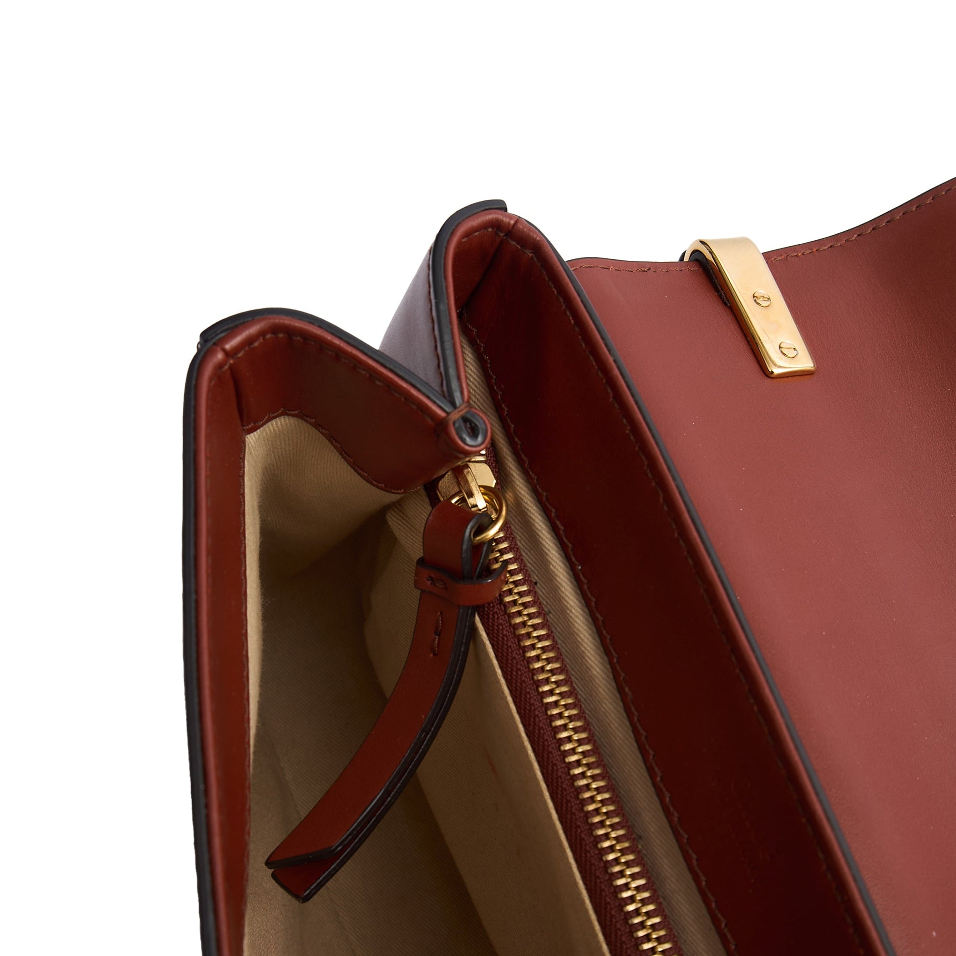 Chloe Cross Body Chloe C - Small in Red, Calfskin Leather — Detail View